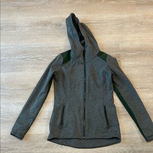Athleta Gray and Olive Fleece Jacket Size Small